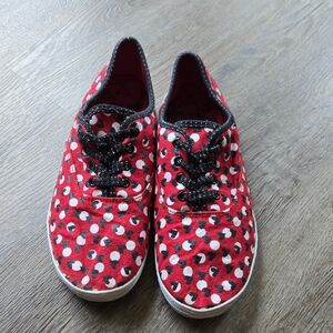 Disney Red and Black Polka Dot Kids Sneakers